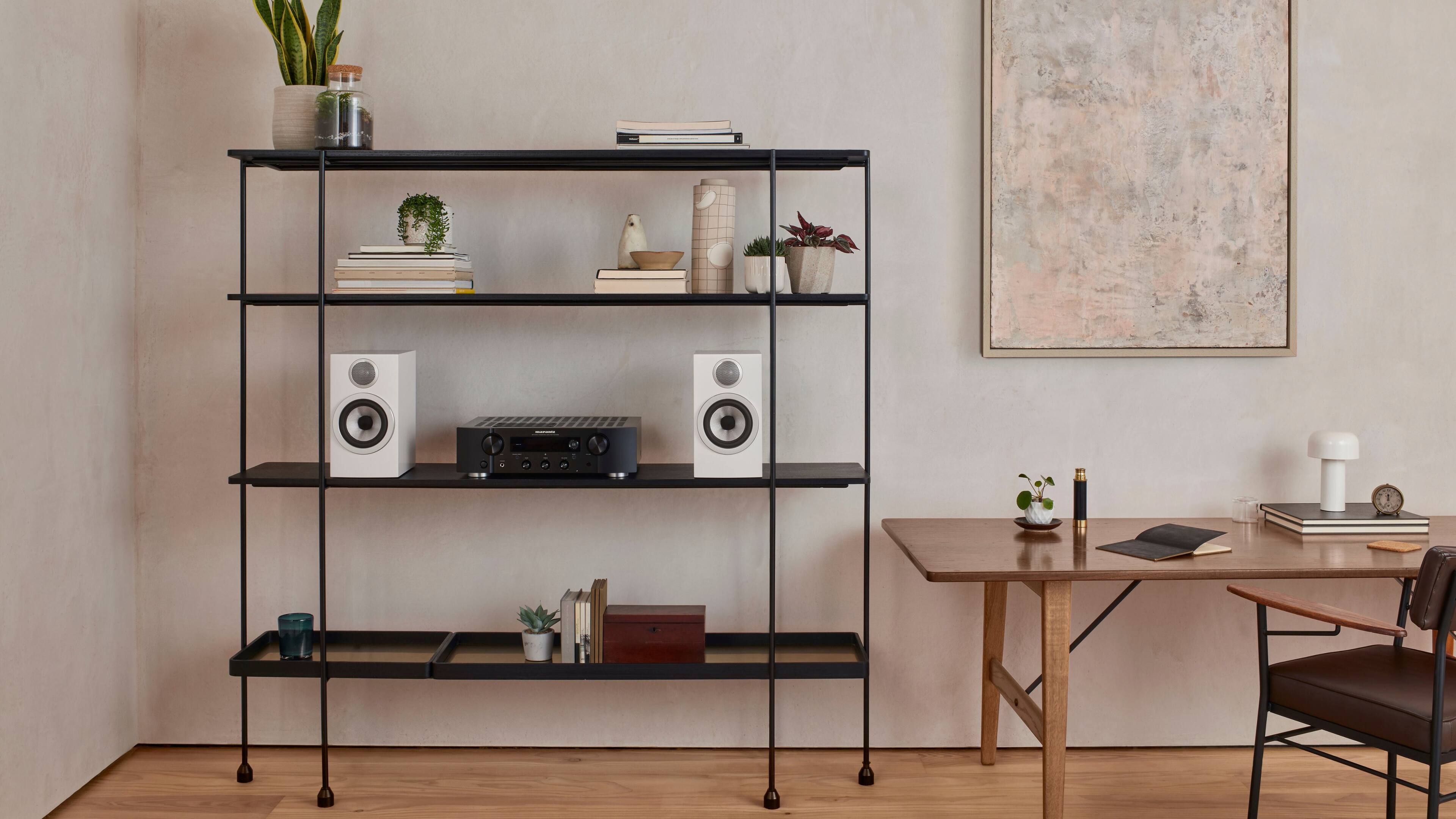 Back. Bowers & Wilkins - 700 Series 3 Bookshelf Speaker with 1" Tweeter and 5" Midbass (Pair) - White.