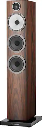 Front. Bowers & Wilkins - 700 Series 3 Floorstanding Speaker with 1" Tweeter and Two 5" Bass drivers (Each) - Mocha.