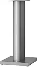 Front. Bowers & Wilkins - FS-700 S3 Speaker Stands - Triple-Column Design, Compatible with 700 S3 Bookshelf Speakers, Cable Management - Silver.