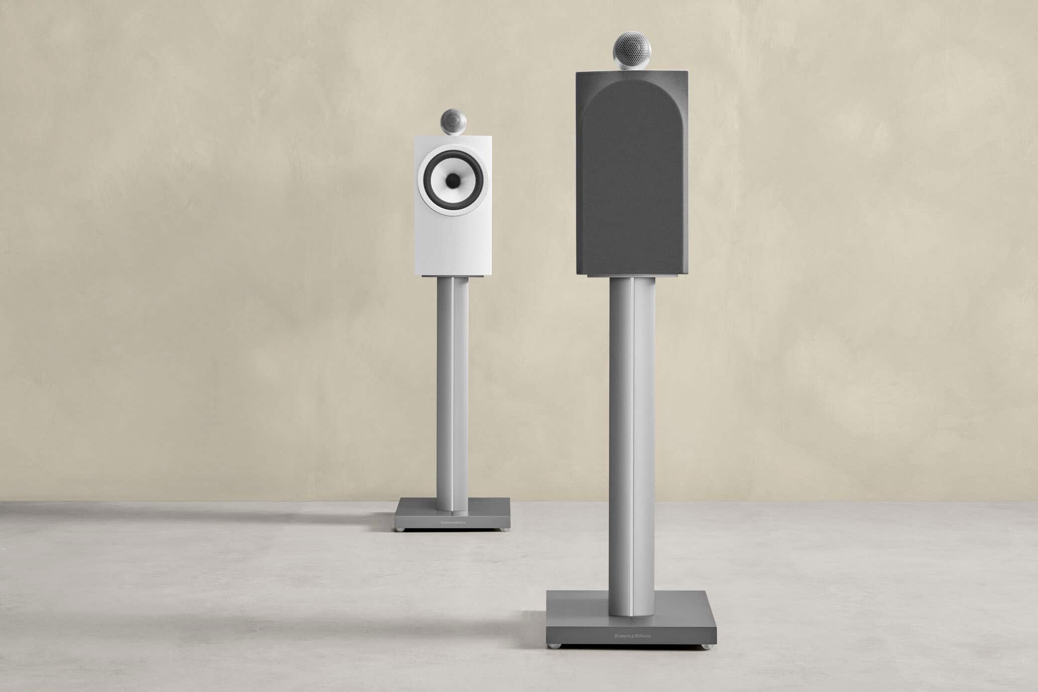Alt View 11. Bowers & Wilkins - FS-700 S3 Speaker Stands - Triple-Column Design, Compatible with 700 S3 Bookshelf Speakers, Cable Management - Silver.