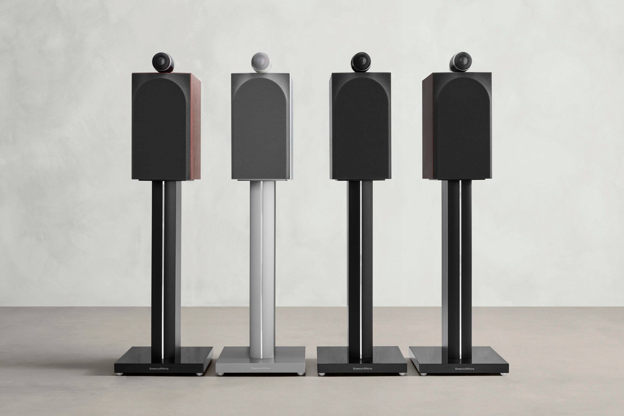 Alt View 14. Bowers & Wilkins - FS-700 S3 Speaker Stands - Triple-Column Design, Compatible with 700 S3 Bookshelf Speakers, Cable Management - Silver.