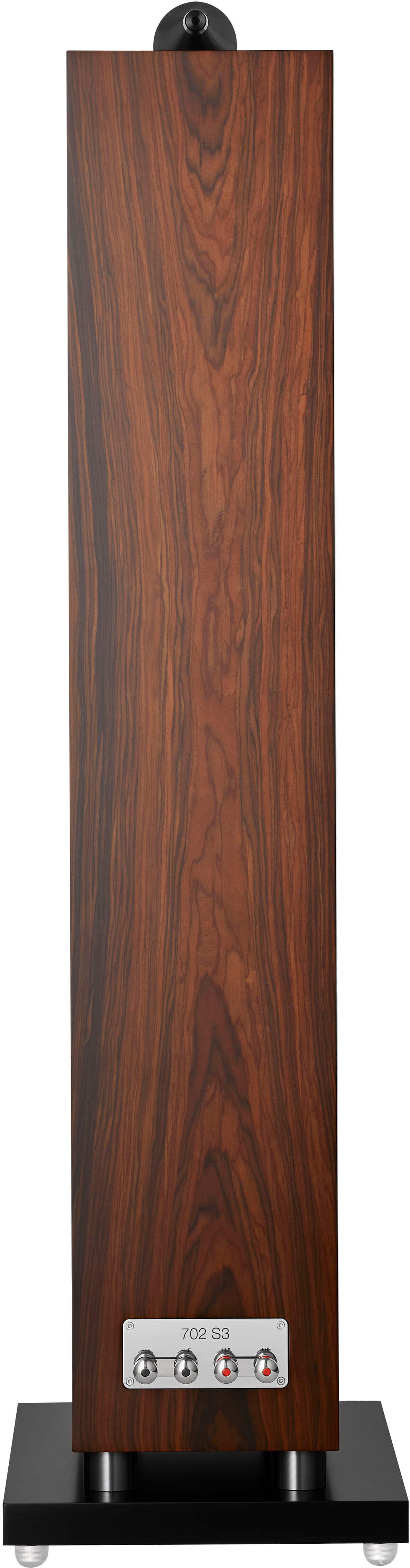 Back. Bowers & Wilkins - 700 Series 3 Floorstanding Speaker with 1" Tweeter On Top and Three 6.5" Bass Drivers (Each) - Mocha.