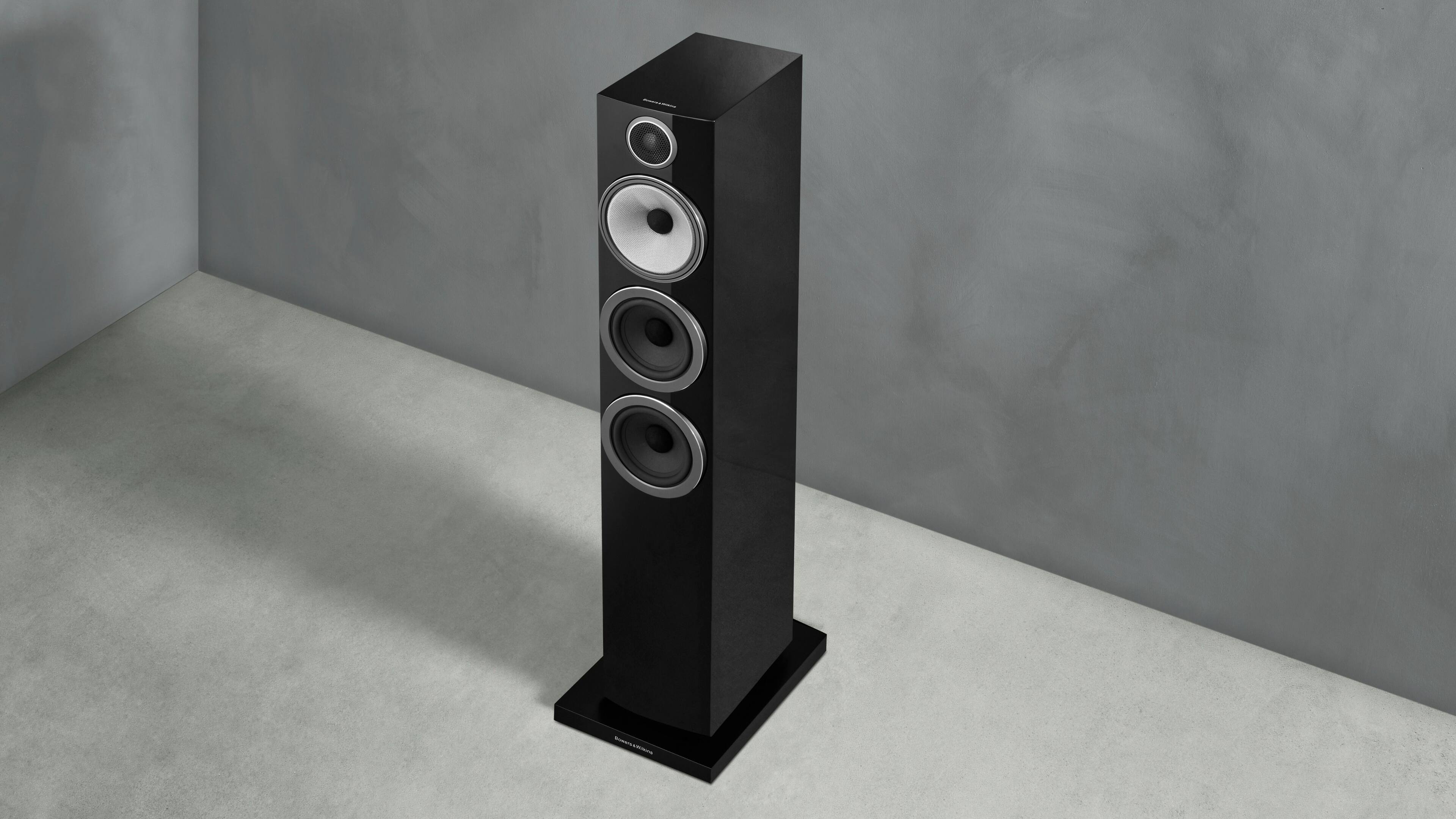 Alt View 11. Bowers & Wilkins - 700 Series 3 Floorstanding Speaker with 1" Tweeter and Two 5" Bass drivers (Each) - Gloss Black.