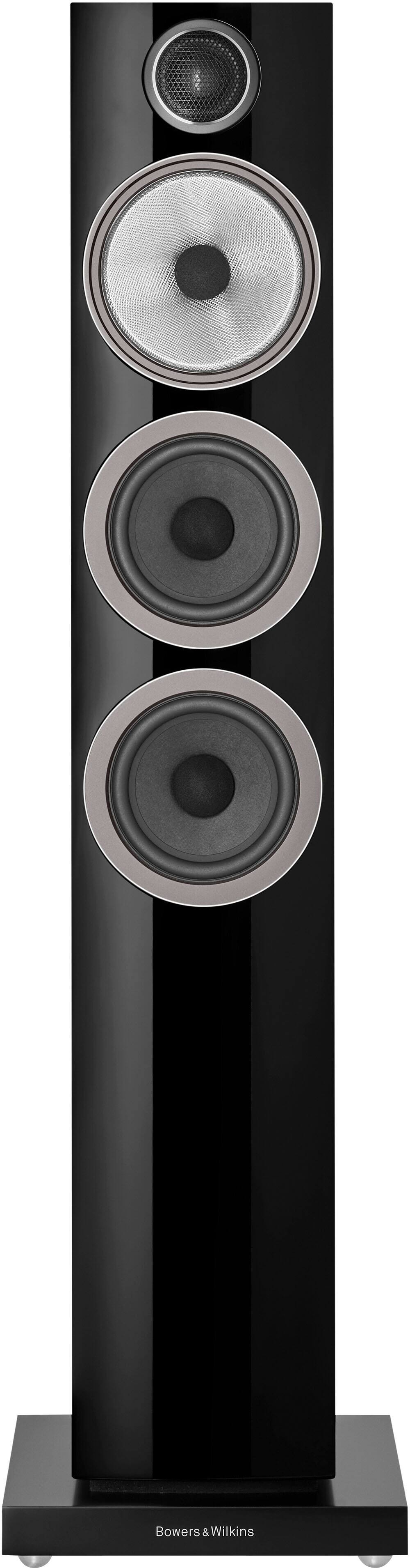 Left. Bowers & Wilkins - 700 Series 3 Floorstanding Speaker with 1" Tweeter and Two 5" Bass drivers (Each) - Gloss Black.