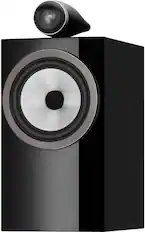 Front. Bowers & Wilkins - 700 Series 3 Bookshelf Speaker with 1" Tweeter on Top and 6.5" Midbass (Pair) - Gloss Black.