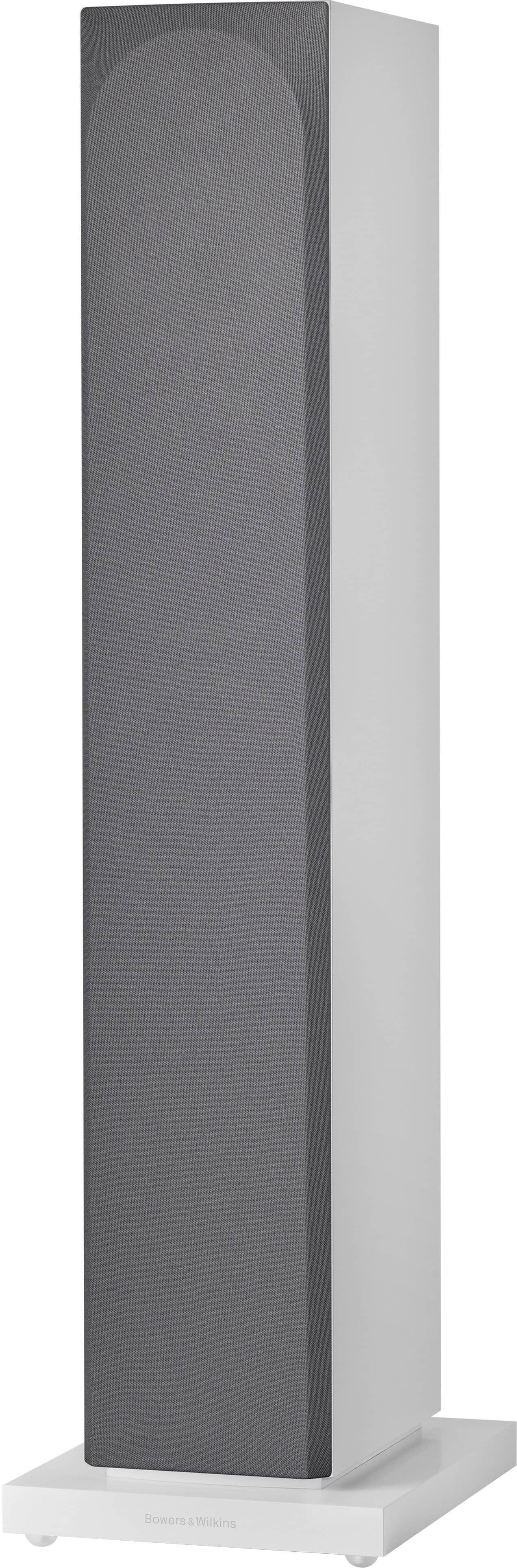Angle. Bowers & Wilkins - 700 Series 3 Floorstanding Speaker with 1" Tweeter and Two 5" Bass drivers (Each) - White.
