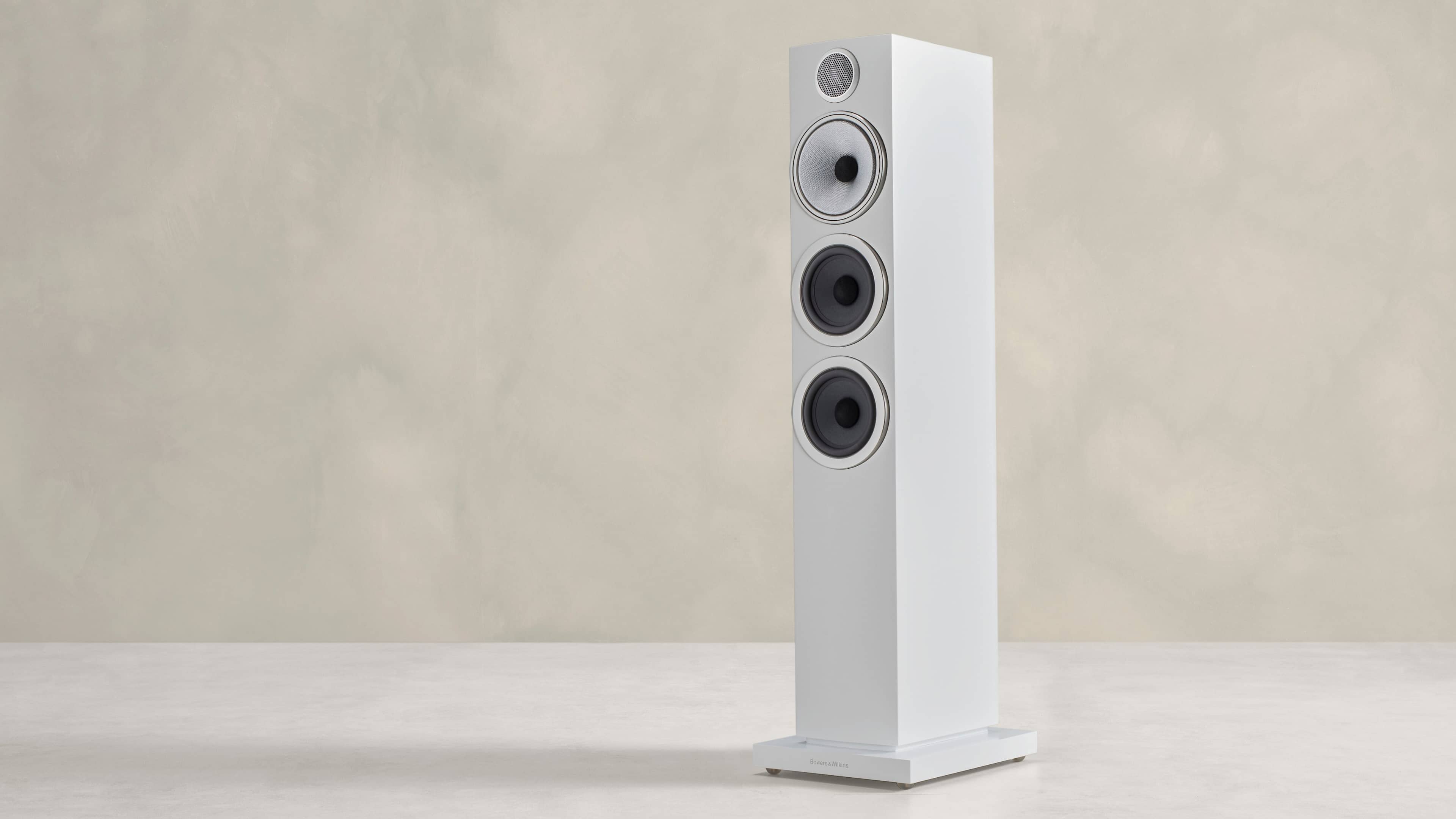 Alt View 11. Bowers & Wilkins - 700 Series 3 Floorstanding Speaker with 1" Tweeter and Two 5" Bass drivers (Each) - White.