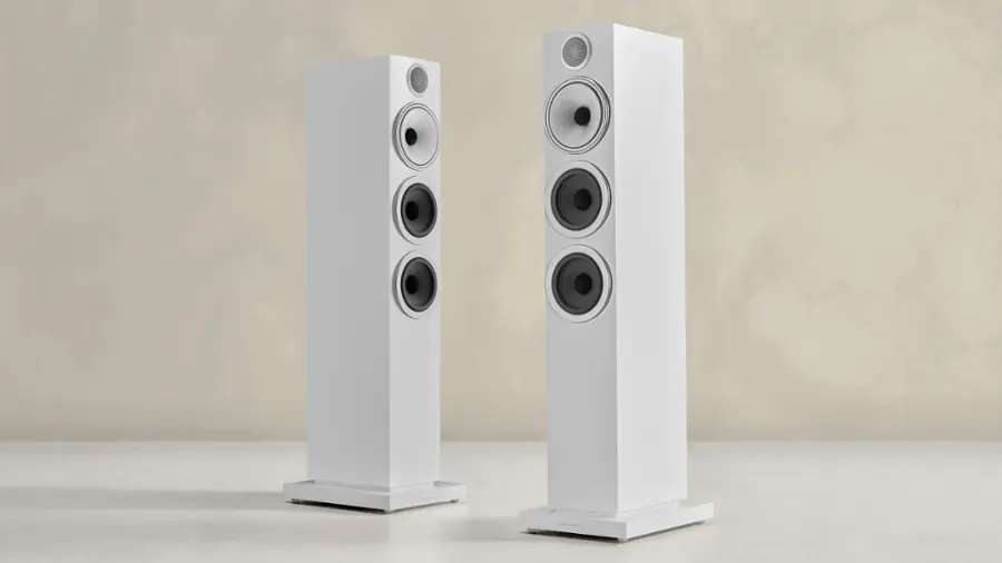 Alt View 12. Bowers & Wilkins - 700 Series 3 Floorstanding Speaker with 1" Tweeter and Two 5" Bass drivers (Each) - White.