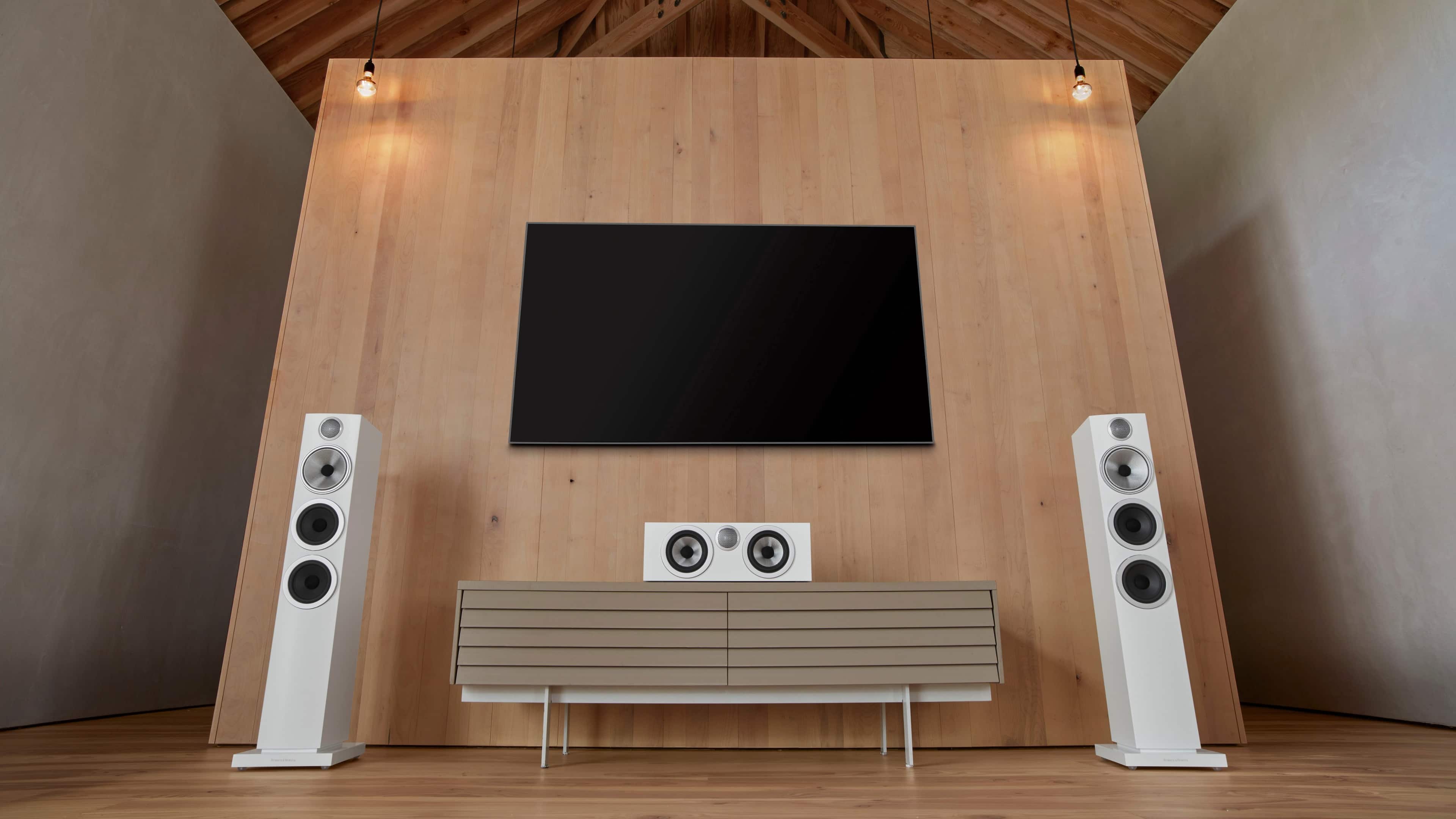 Alt View 13. Bowers & Wilkins - 700 Series 3 Floorstanding Speaker with 1" Tweeter and Two 5" Bass drivers (Each) - White.