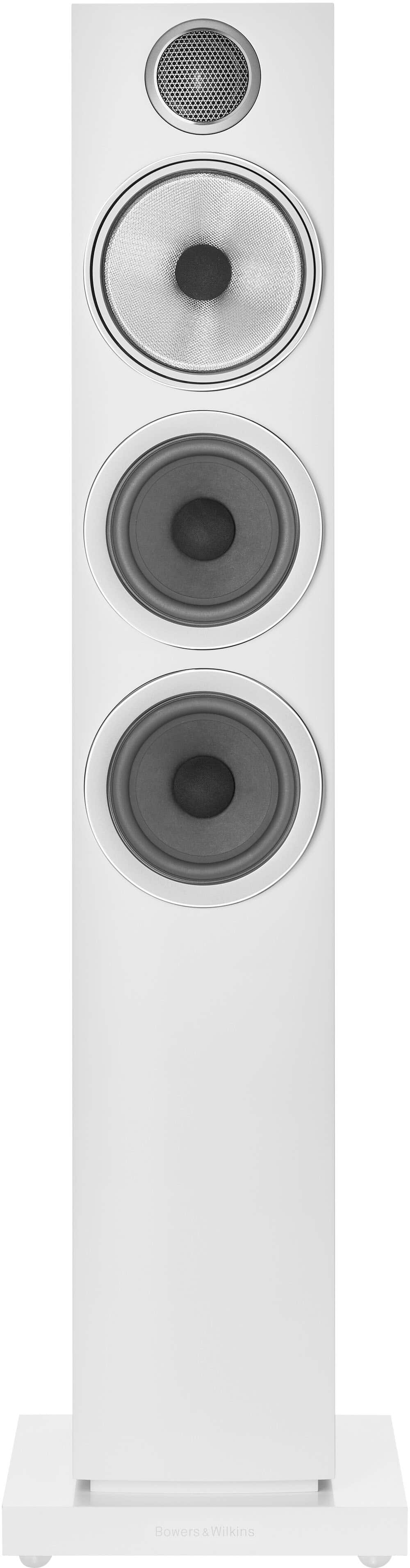 Left. Bowers & Wilkins - 700 Series 3 Floorstanding Speaker with 1" Tweeter and Two 5" Bass drivers (Each) - White.