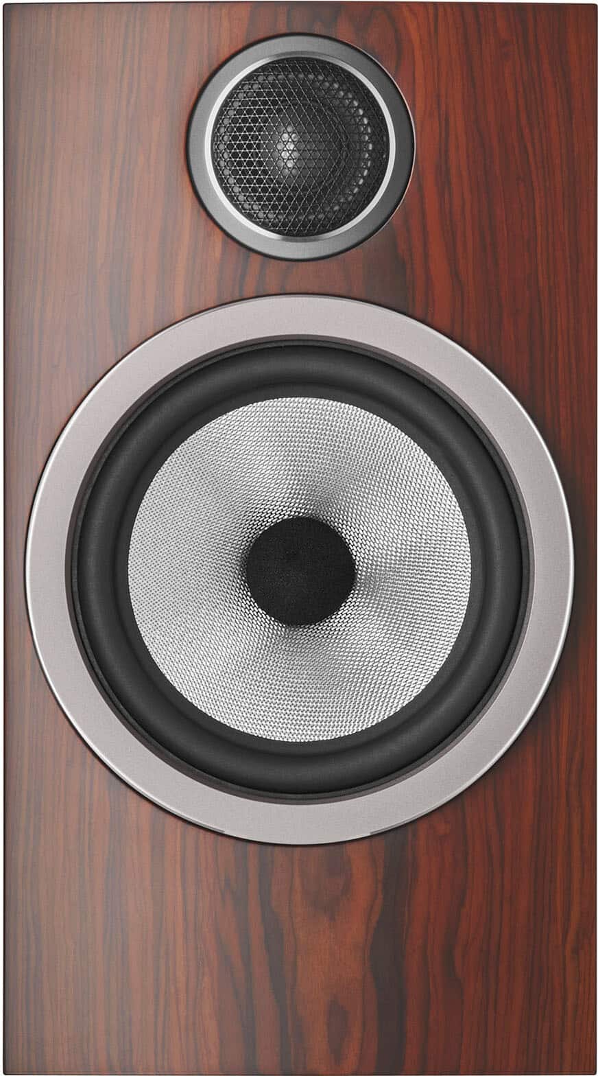 Left. Bowers & Wilkins - 700 Series 3 Bookshelf Speaker with 1" Tweeter and 6.5" Midbass (Pair) - Mocha.