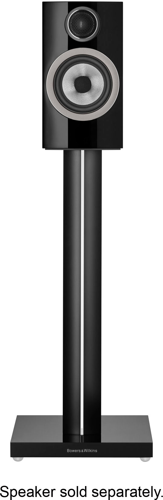 Back View: Sanus - 28" to 42" Adjustable Height Speaker Stands for Satellite Speaker (2-pack) - Black