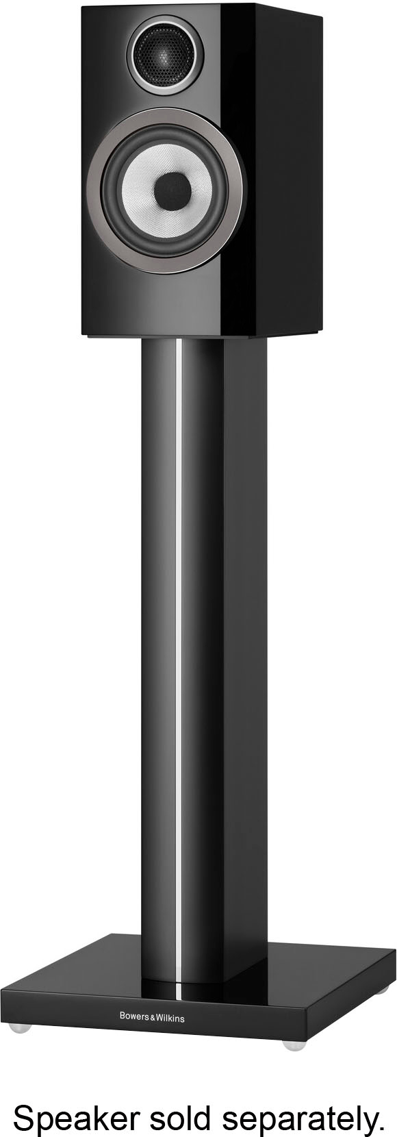 Left View: Bowers & Wilkins - FS-700 S3 Speaker Stands - Triple-Column Design, Compatible with 700 S3 Bookshelf Speakers, Cable Management - Black