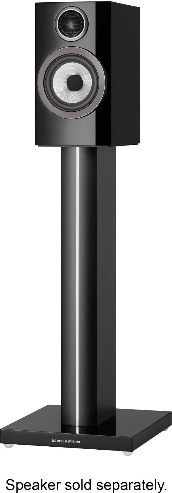 Left. Bowers & Wilkins - FS-700 S3 Speaker Stands - Triple-Column Design, Compatible with 700 S3 Bookshelf Speakers, Cable Management - Black.