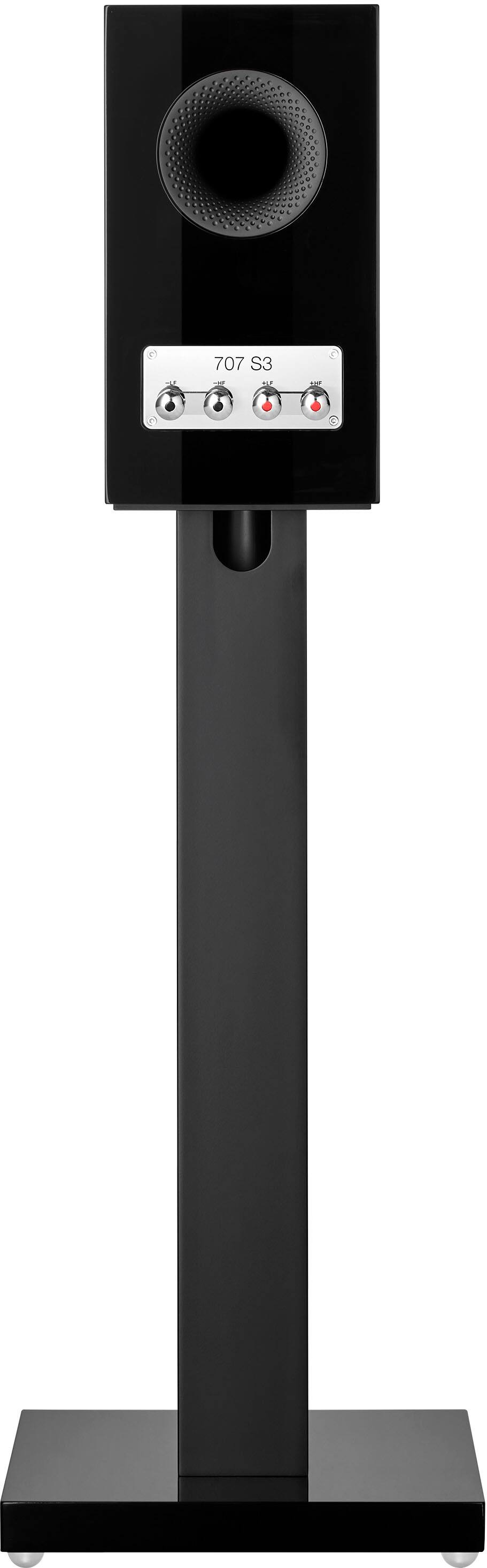 Back. Bowers & Wilkins - 700 Series 3 Bookshelf Speaker with 1" Tweeter and 5" Midbass (Pair) - Gloss Black.