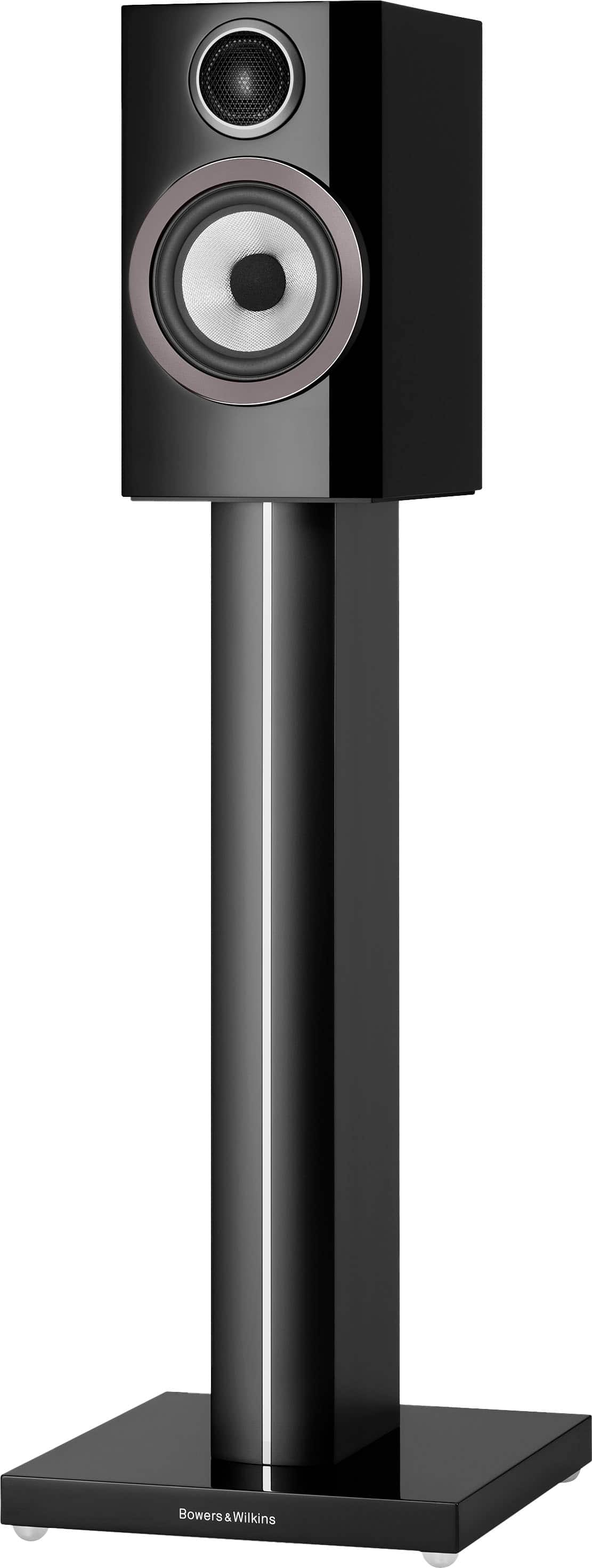 Front. Bowers & Wilkins - 700 Series 3 Bookshelf Speaker with 1" Tweeter and 5" Midbass (Pair) - Gloss Black.