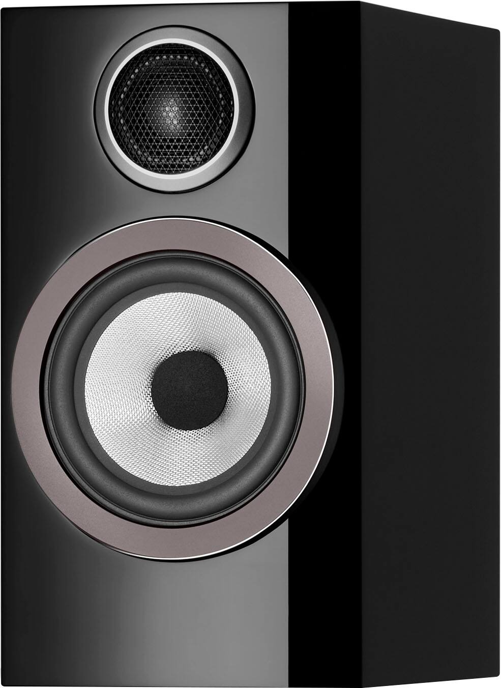 Left. Bowers & Wilkins - 700 Series 3 Bookshelf Speaker with 1" Tweeter and 5" Midbass (Pair) - Gloss Black.