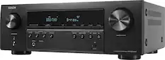 Front. Denon - AVR-S570BT (70W X 5) 5.2-Ch. Bluetooth Capable 8K Ultra HD HDR Compatible AV Home Theater Receiver - Black.