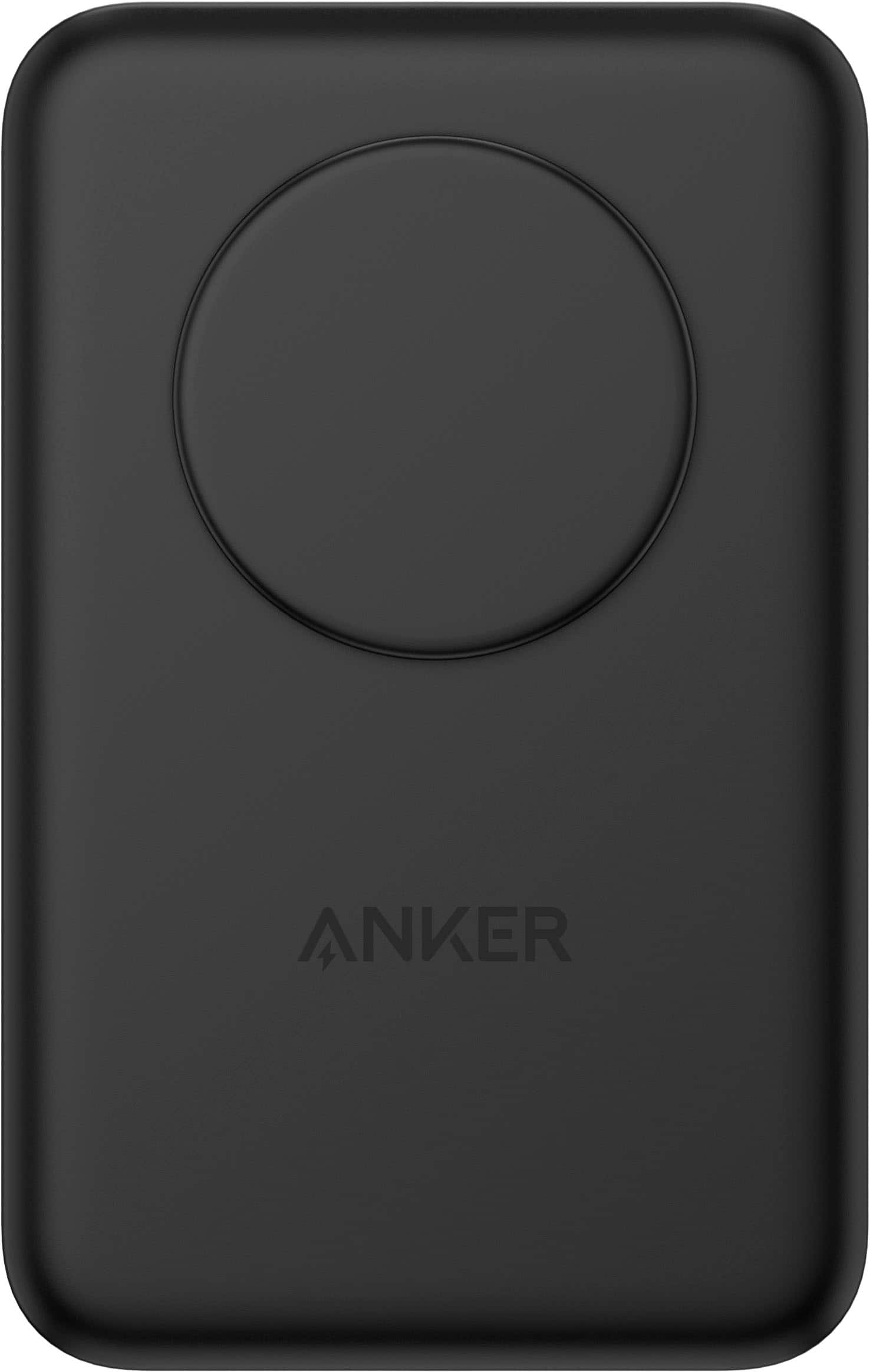 Alt View 13. PopSockets - x Anker MagGo 5000 mAh Portable Magnetic Battery Charger with Grip for MagSafe Compatible Devices - Black.