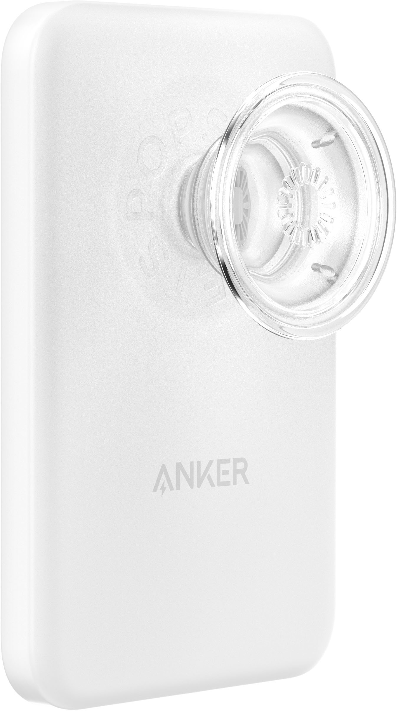 PopSockets x Anker MagGo 5,000 mAh Portable Magnetic Battery Charger with Grip for MagSafe White and Clear A1612H21 - Best Buy
