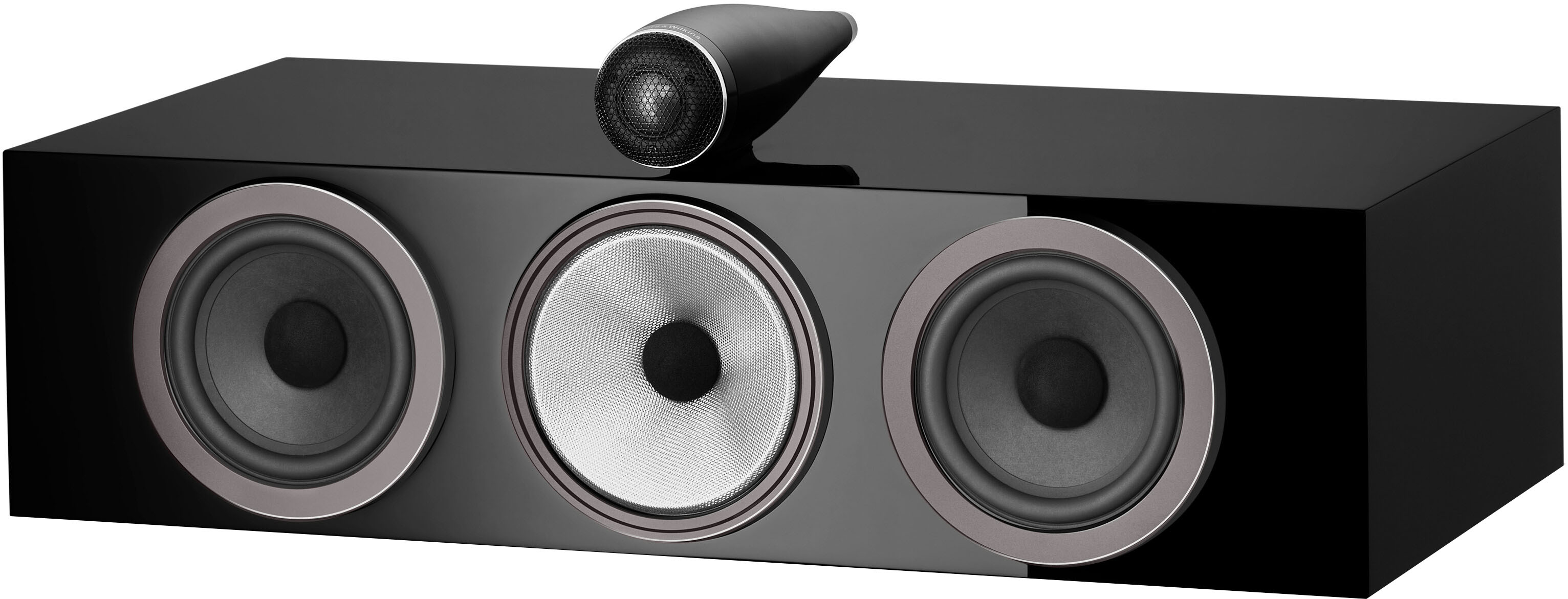 & Wilkins 700 Series 3 Center Channel with 1" Tweeter On Top and Two 6.5" Bass Drivers (Each) Black HTM71S3GlossBlack Best Buy