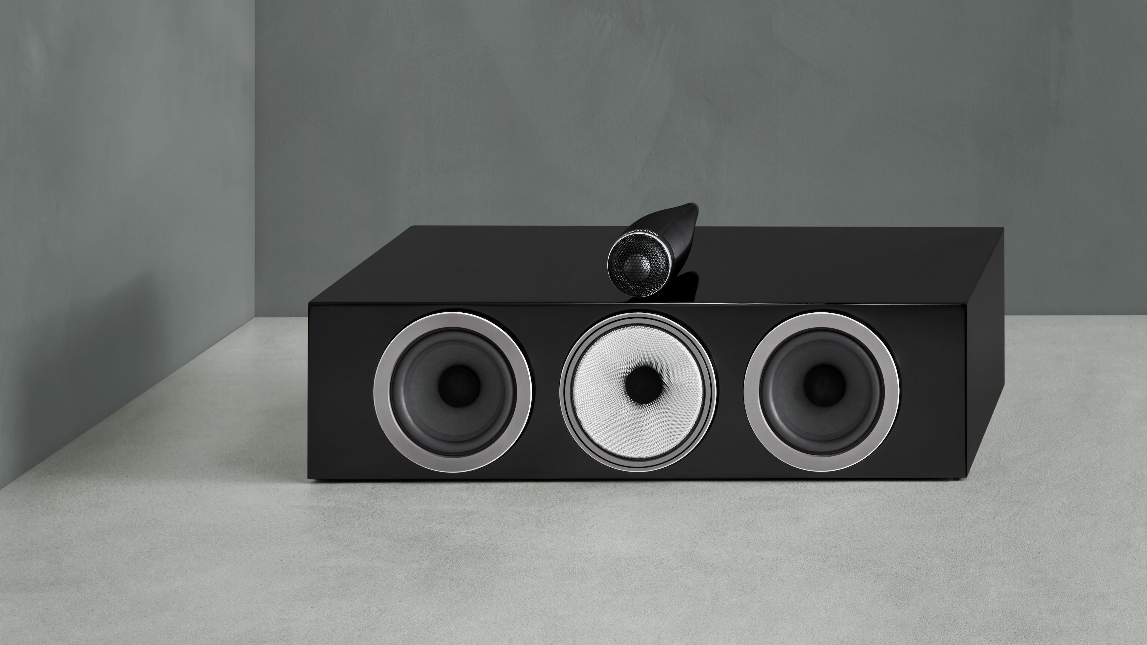 Alt View 11. Bowers & Wilkins - 700 Series 3 Center Channel with 1" Tweeter On Top and Two 6.5" Bass Drivers (Each) - Gloss Black.