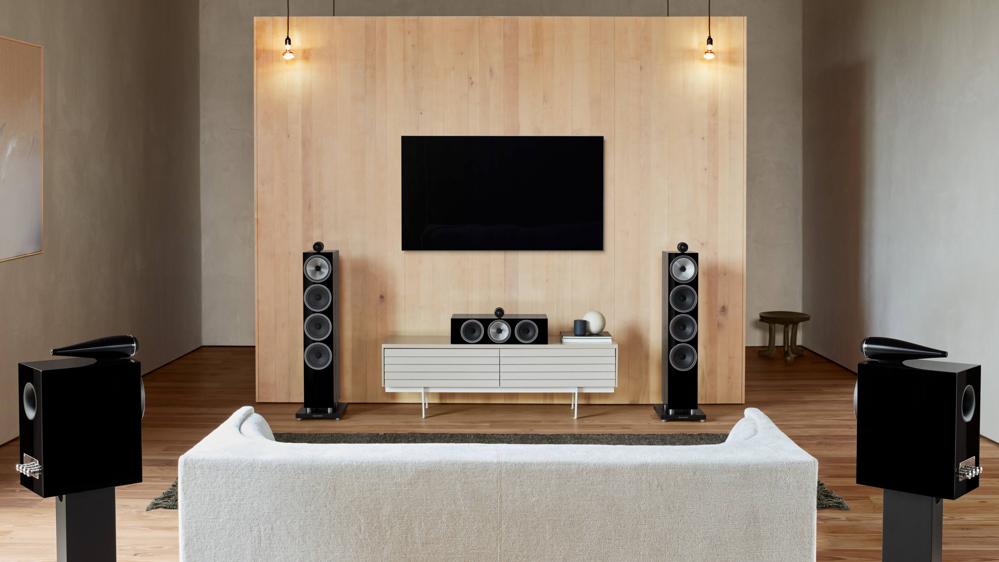 Alt View 12. Bowers & Wilkins - 700 Series 3 Center Channel with 1" Tweeter On Top and Two 6.5" Bass Drivers (Each) - Gloss Black.