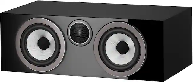 Front. Bowers & Wilkins - 700 Series 3 Center Channel with 1" Tweeter and 5" Midbass (Each) - Gloss Black.