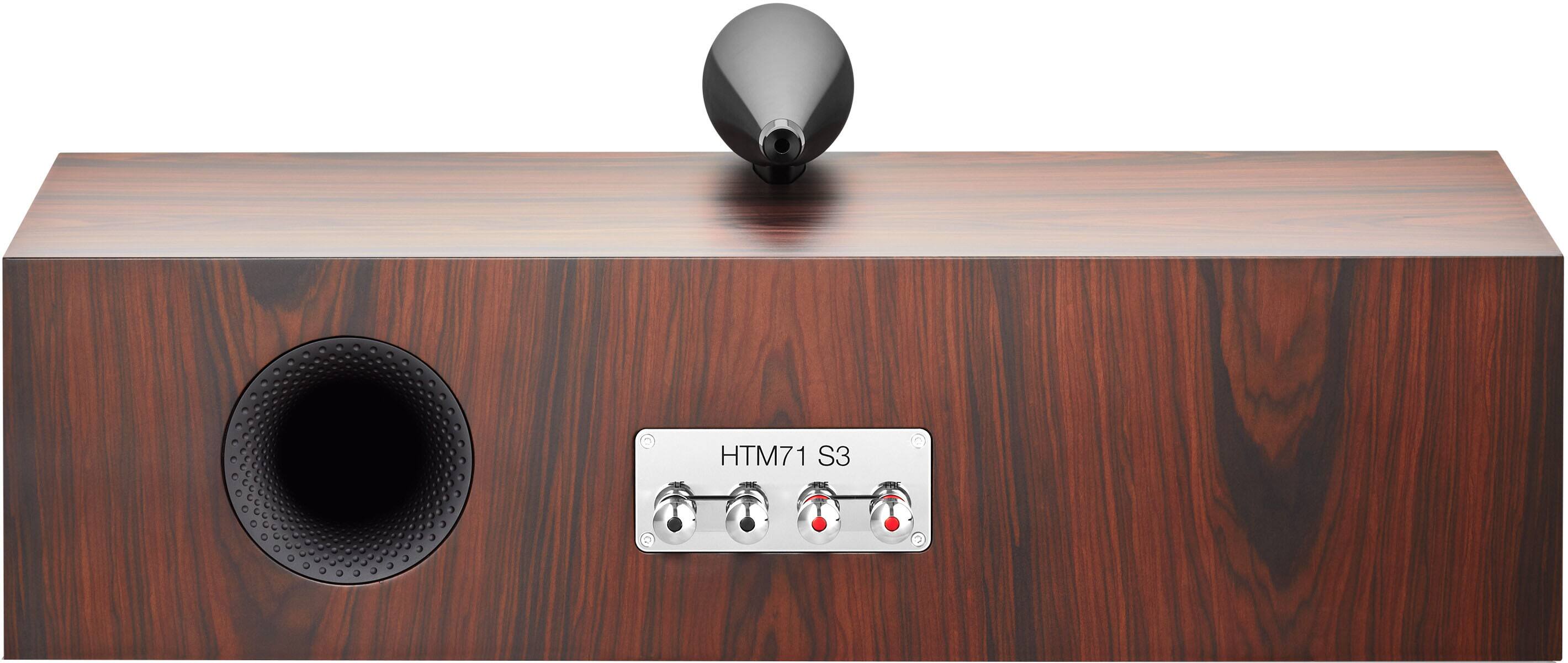 Back. Bowers & Wilkins - 700 Series 3 Center Channel with 1" Tweeter On Top and Two 6.5" Bass Drivers (Each) - Mocha.