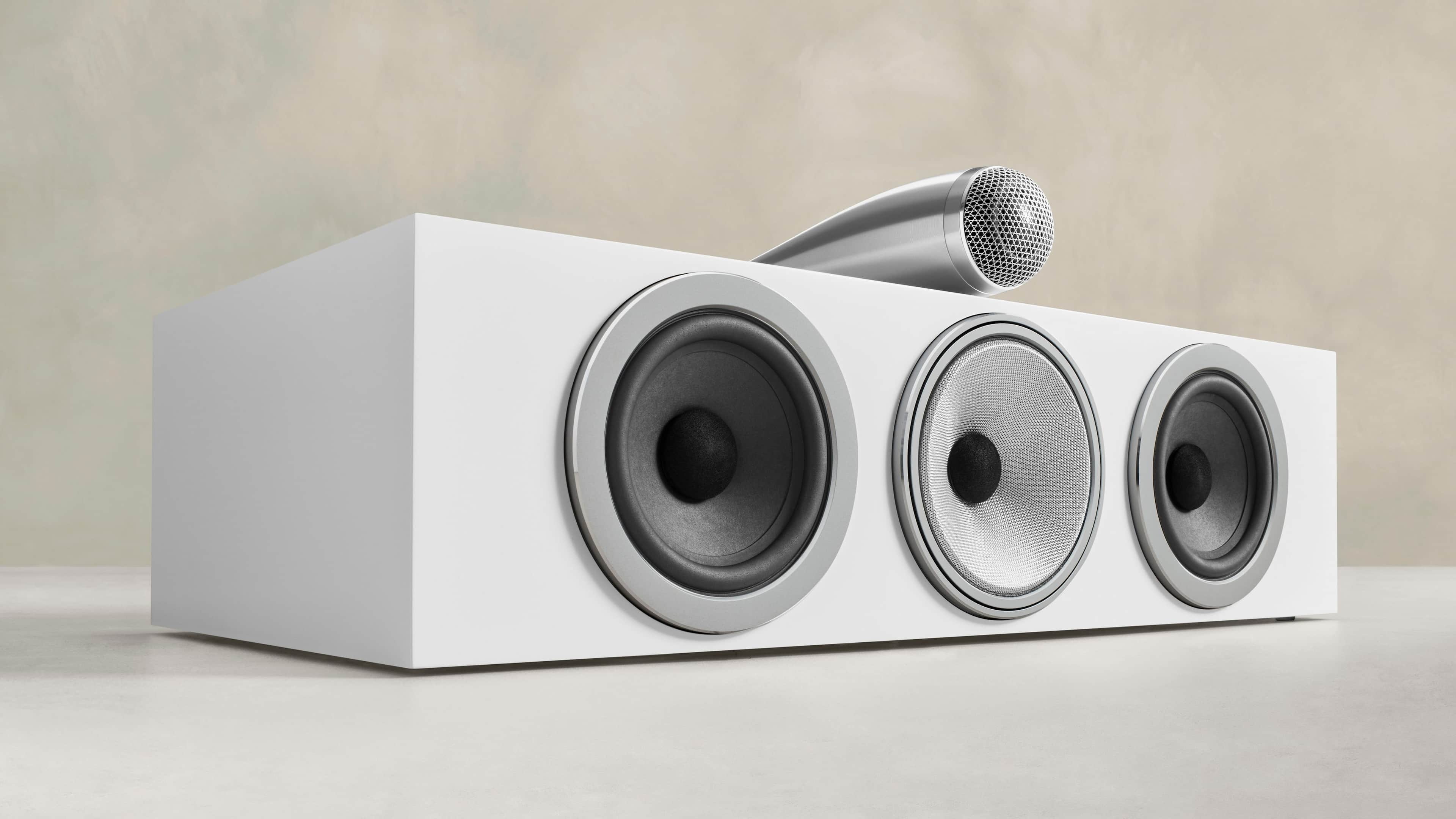 Alt View 12. Bowers & Wilkins - 700 Series 3 Center Channel with 1" Tweeter On Top and Two 6.5" Bass Drivers (Each) - White.