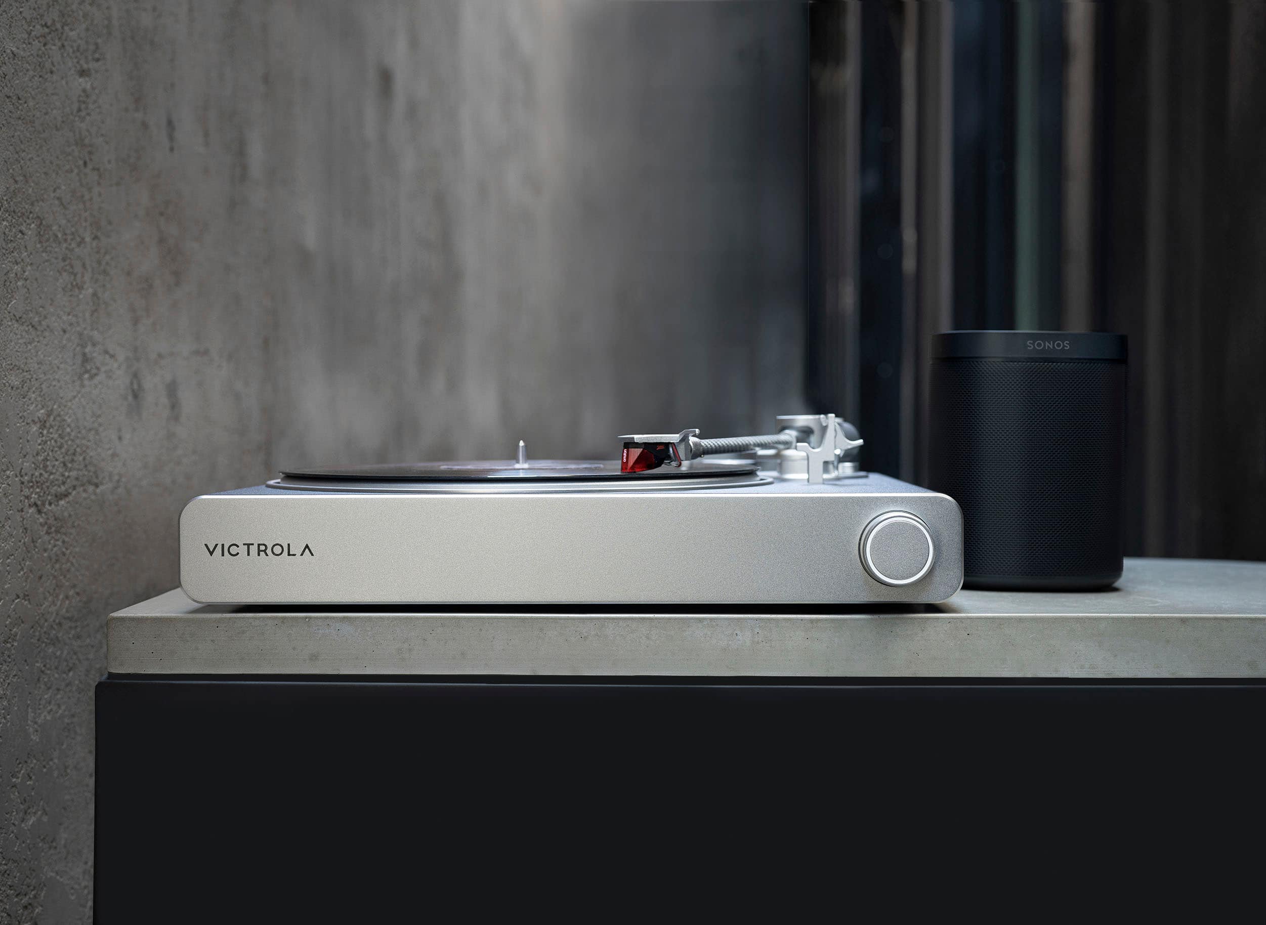 Alt View 23. Victrola - Stream Carbon Turntable - Works with Sonos - Black/Silver.
