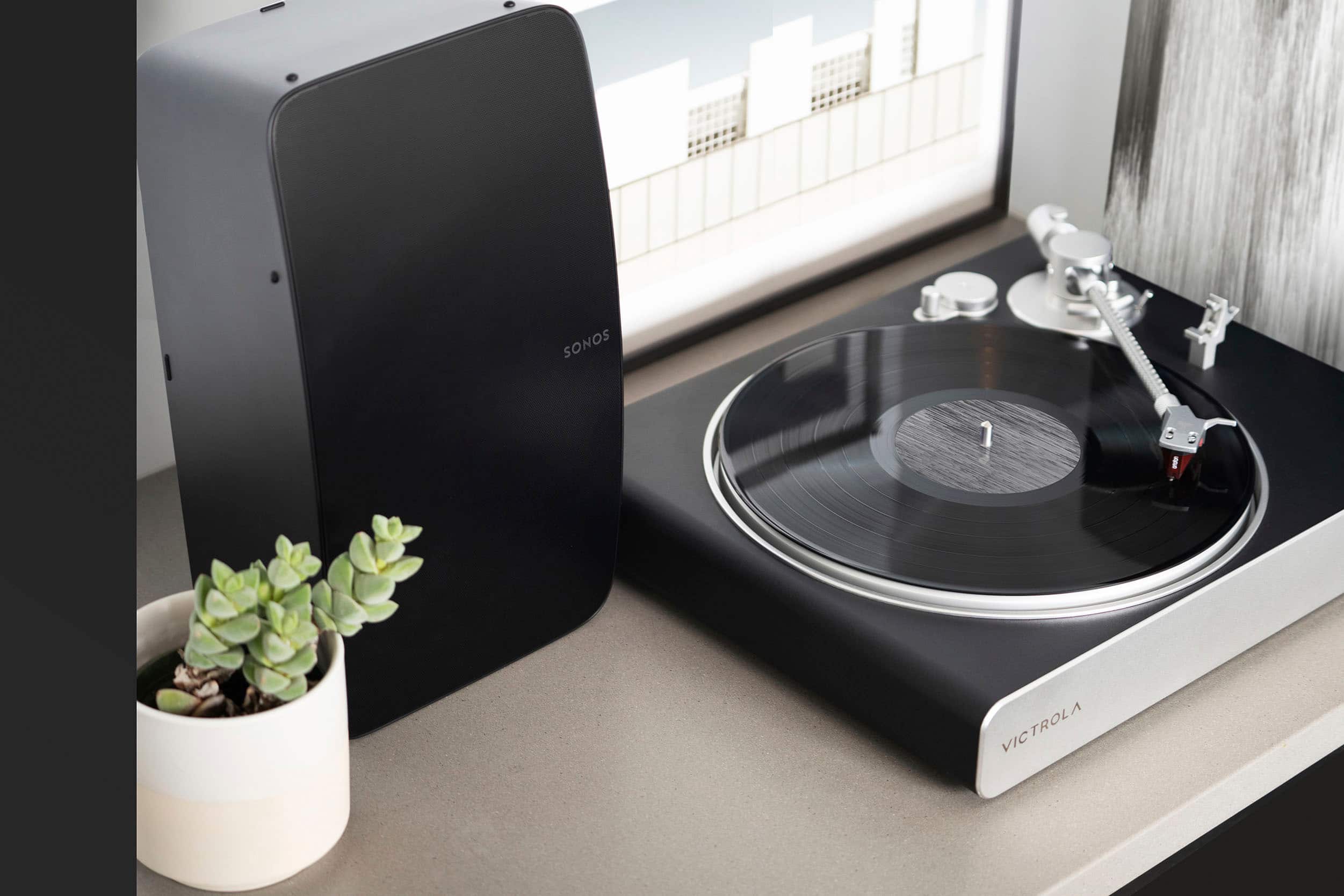 Alt View 24. Victrola - Stream Carbon Turntable - Works with Sonos - Black/Silver.