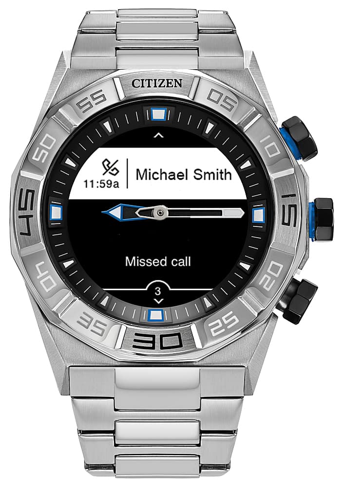 Best Buy Citizen CZ Smart 44mm Stainless Steel Hybrid Heart Rate