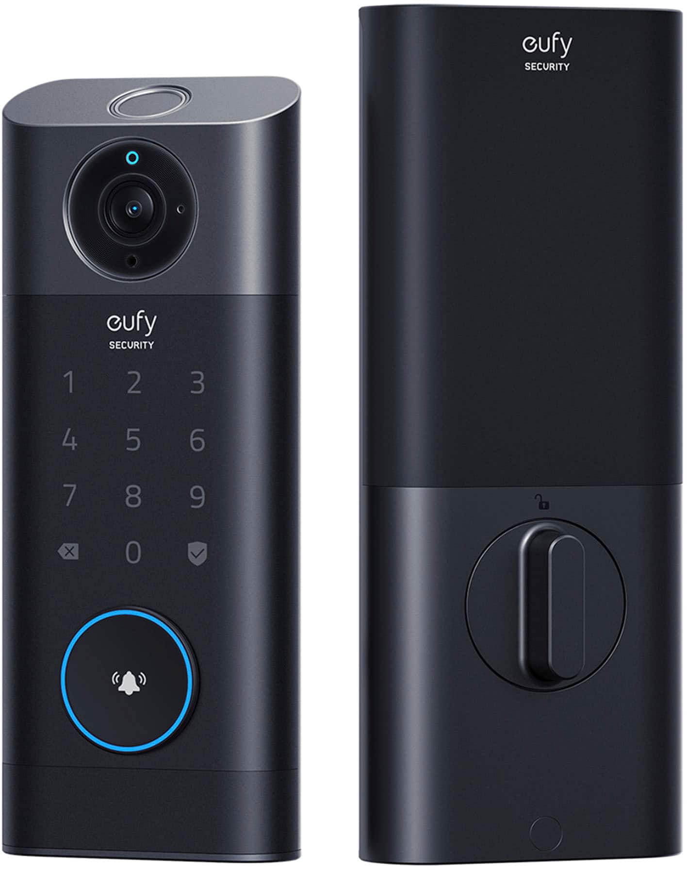 Alt View 11. eufy Security - Smart Lock S330 with Chime WiFi Replacement Deadbolt with eufy App|Keypad|Biometric Access - Black.