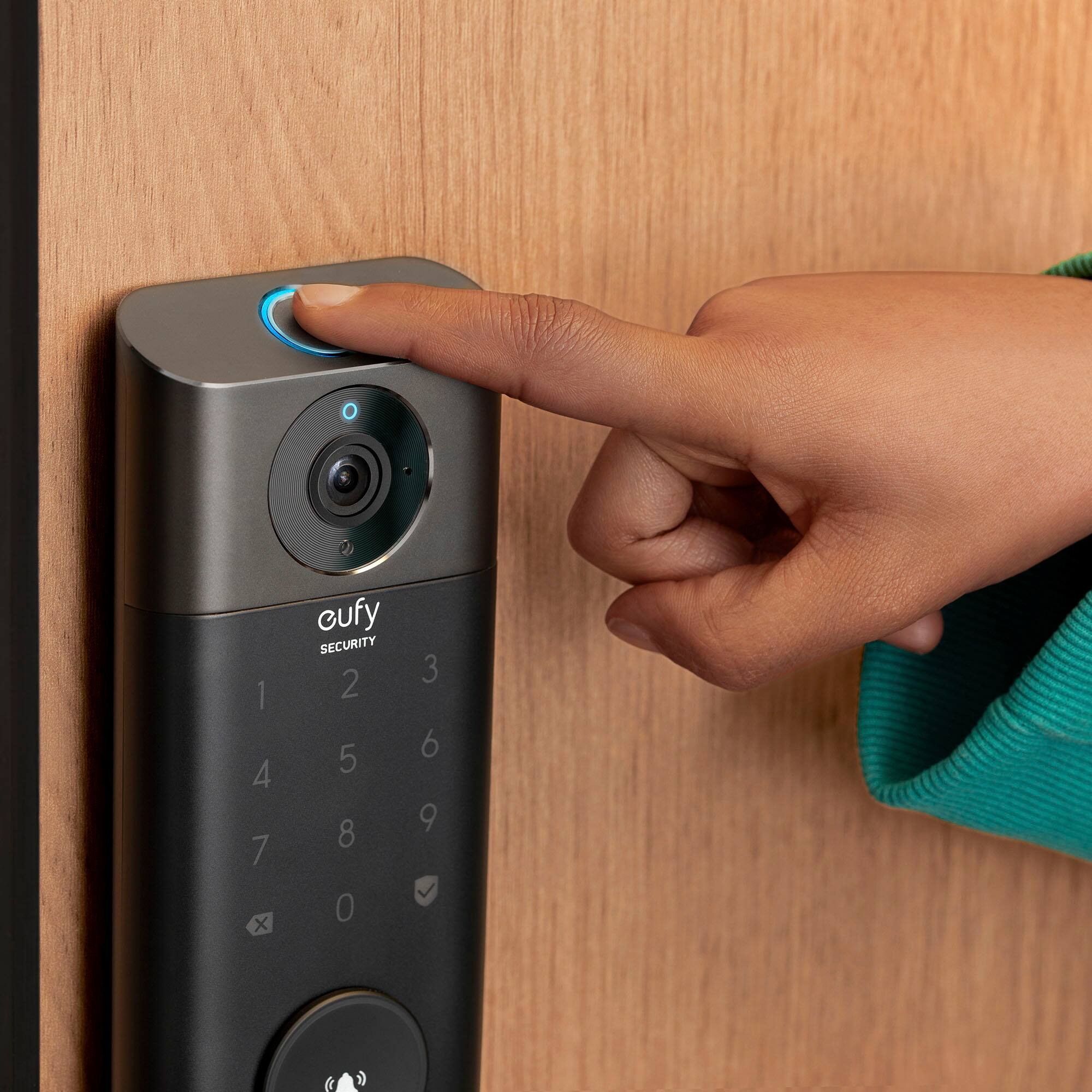 Alt View 13. eufy Security - Smart Lock S330 with Chime WiFi Replacement Deadbolt with eufy App|Keypad|Biometric Access - Black.