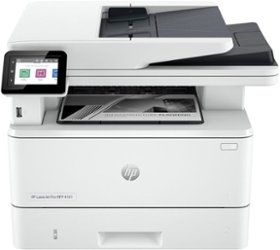 HP - LaserJet Pro MFP 4101fdw Wireless Black-and-White All-in-One Laser Printer - White - Front_Zoom