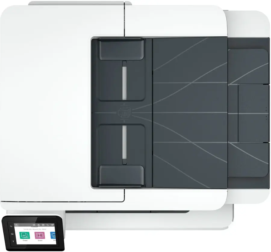 Alt View 16. HP - LaserJet Pro MFP 4101fdw Wireless Black-and-White All-in-One Laser Printer - White.