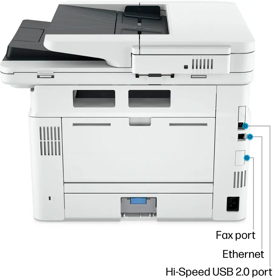 Alt View 14. HP - LaserJet Pro MFP 4101fdw Wireless Black-and-White All-in-One Laser Printer - White.