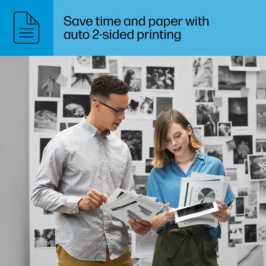 Save time and paper with auto 2-sided printing.