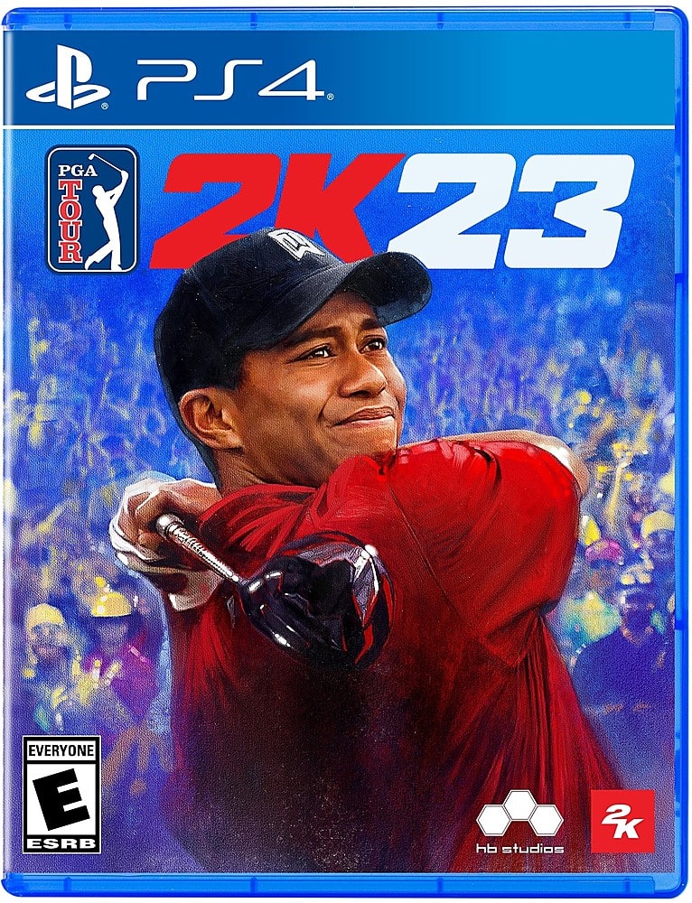 B PS4. PGA 2K23. EVERYONE. E ESRB. hb studios 2K.