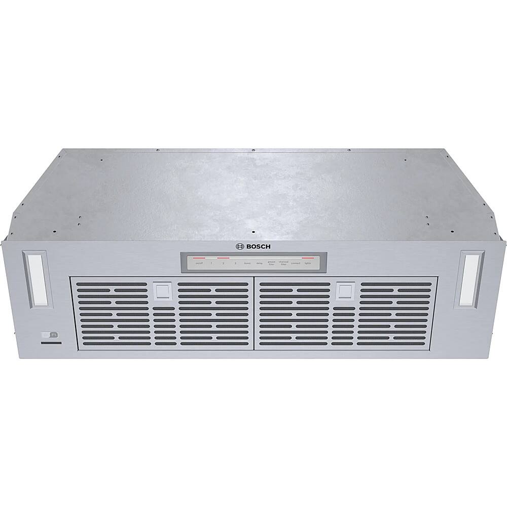 Alt View 14. Bosch - 300 Series 36" Externally Vented Cabinet Depth Custom Insert Range Hood with WiFi and 300 CFM Blower - Stainless Steel.