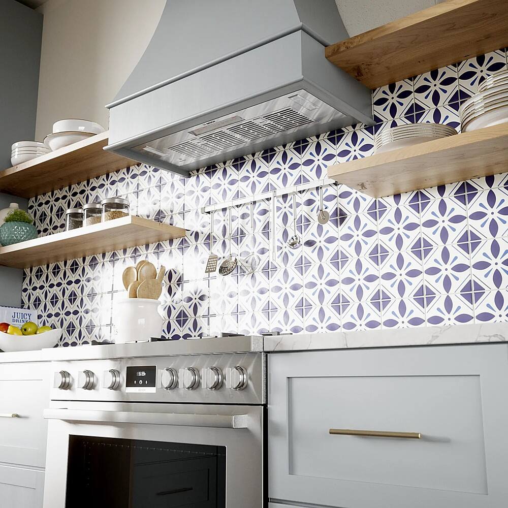 Alt View 18. Bosch - 300 Series 36" Externally Vented Cabinet Depth Custom Insert Range Hood with WiFi and 300 CFM Blower - Stainless Steel.