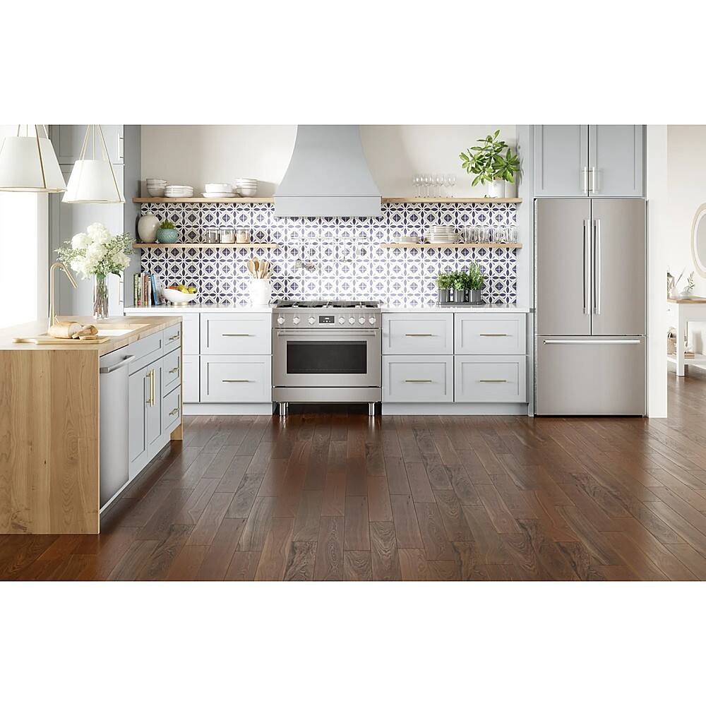 Alt View 20. Bosch - 300 Series 36" Externally Vented Cabinet Depth Custom Insert Range Hood with WiFi and 300 CFM Blower - Stainless Steel.