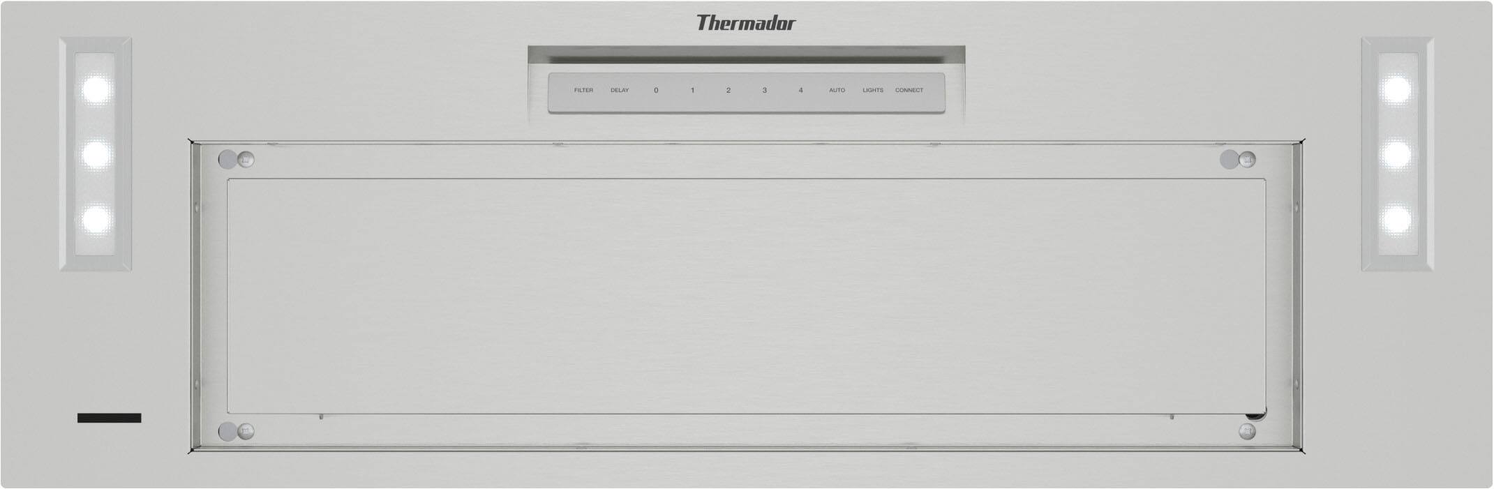 Front. Thermador - Masterpiece Series 36" Convertible Custom Insert Range Hood, 300 CFM, Home Connect - Stainless Steel.