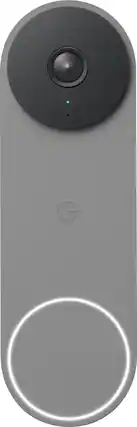 Front. Google - Geek Squad Certified Refurbished Nest Doorbell Wired (2nd Generation) - Ash.