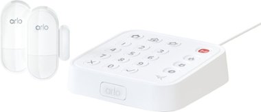Arlo - Home Security System with Wired Keypad Sensor Hub and (2) 8-in-1 Sensors - White - Front_Zoom