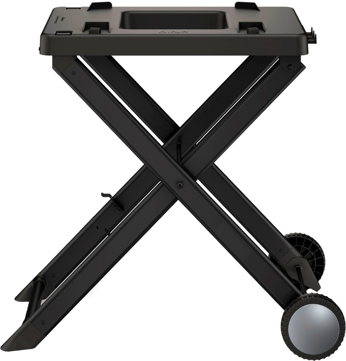 Angle View: Ninja Woodfire Collapsible Outdoor Grill Stand, Compatible with Ninja Woodfire Grills (OG700 series) - Black