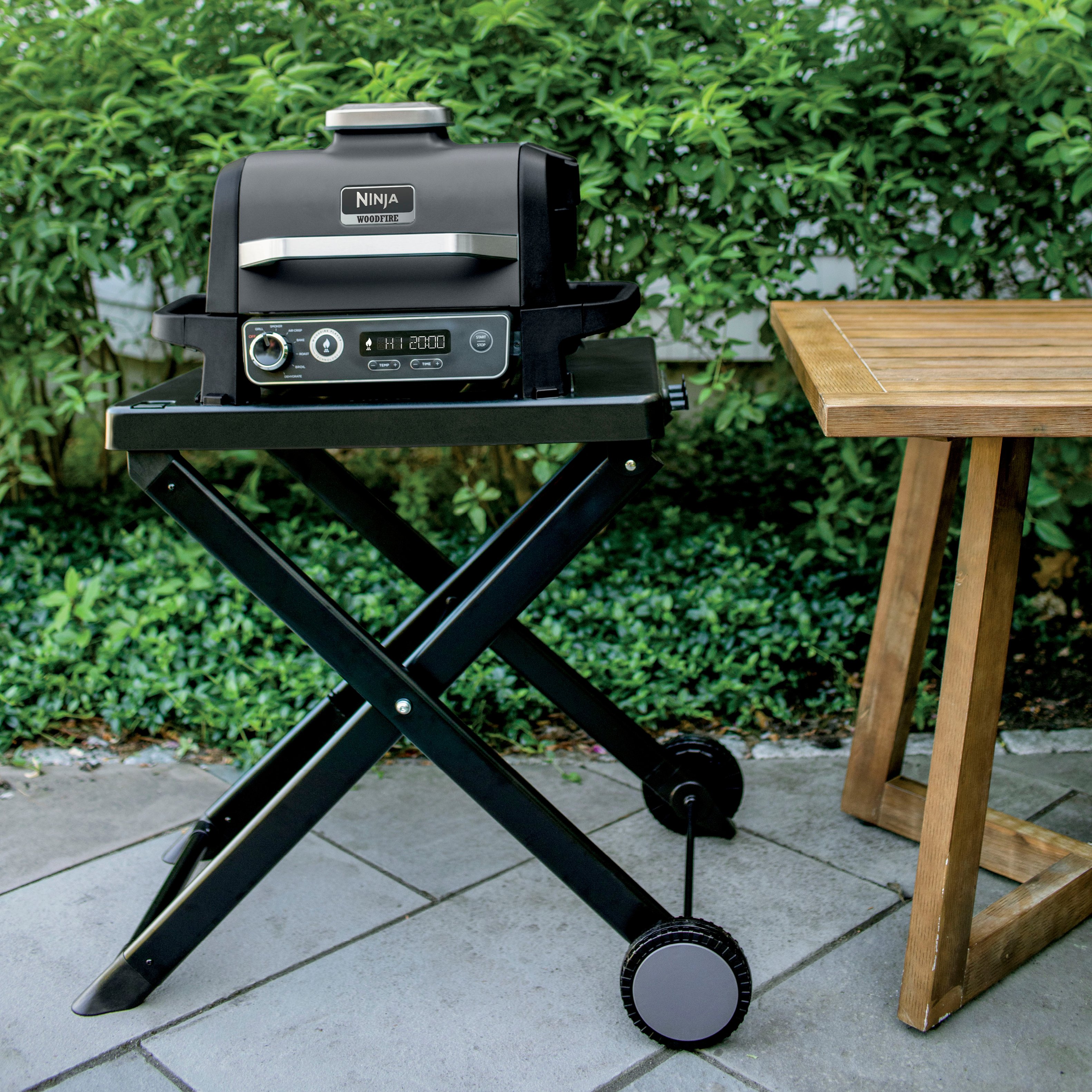 Ninja - Woodfire Collapsible Outdoor Grill Stand - Black
