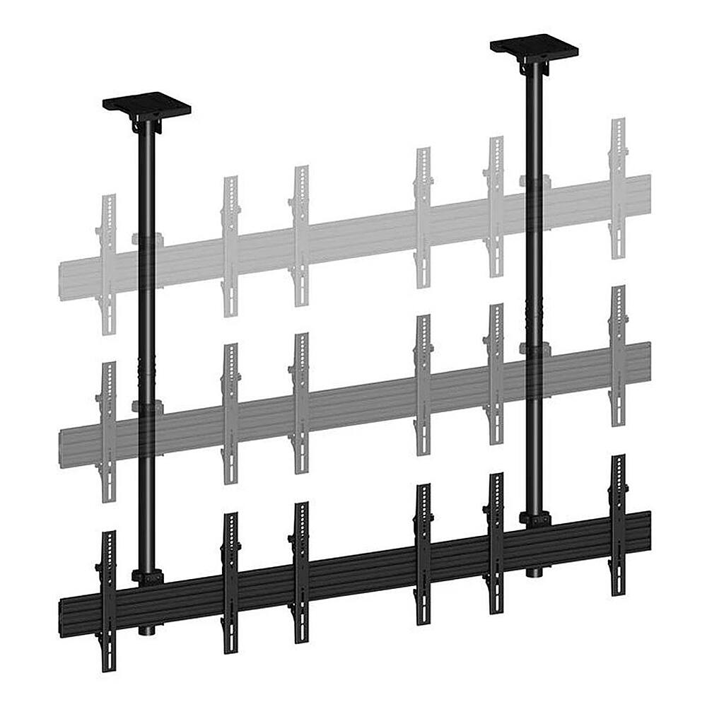 Best Buy MountIt! ThreeScreen DualPole Ceiling Mount Black MI20107
