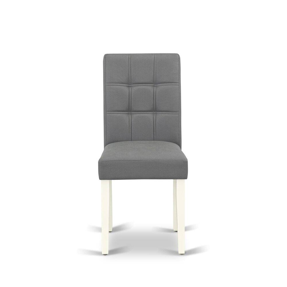 Left. East West Furniture - 5 Piece Dining Table Set contain A Modern Table - White.
